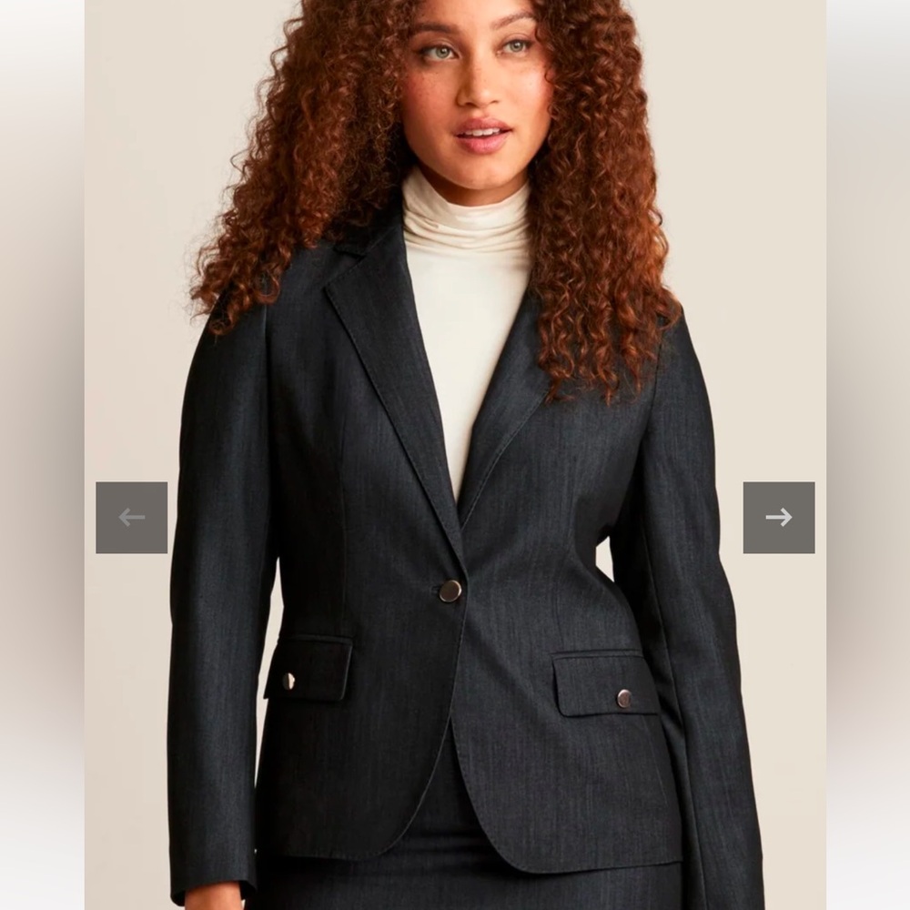 Anne Klein Denim Suit Jacket Gently Worn